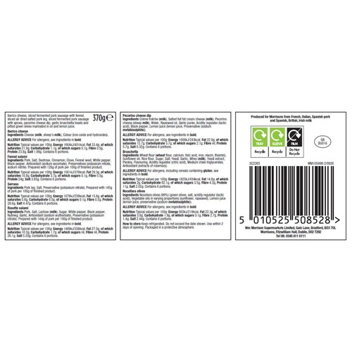 Morrisons Deli Charcuterie Grazing Platter 370g