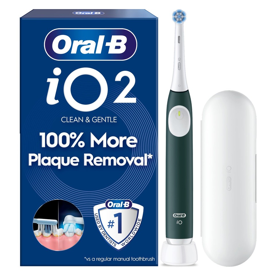 Oral-B iO2 Forest Green Electric Toothbrush + Travel Case - Morrisons ...
