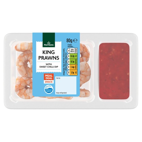 Morrisons king prawns with a sweet chilli dip