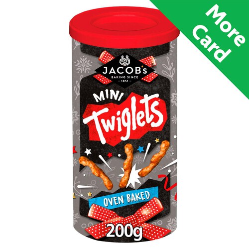 Jacob's Twiglets Original Baked Snacks Christmas Tub 