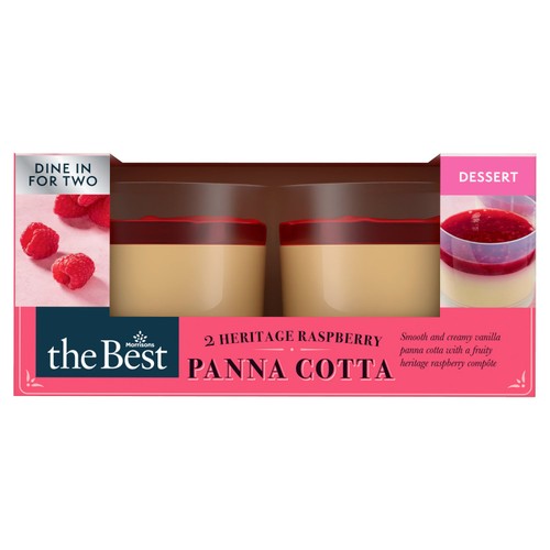 Morrisons The Best 2 Heritage Raspberry Panna Cotta 
