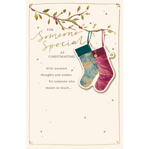 For Someone Special Stockings Christmas Card