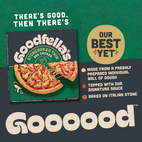 Goodfella's Stonebaked Thin BBQ Chicken Pizza   385g
