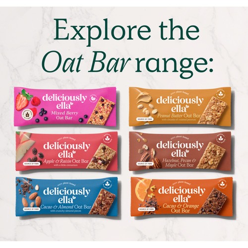 Deliciously Ella Apple, Raisin & Cinnamon Oat Bars Multipack 3x50g