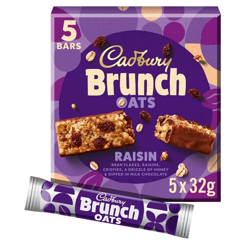 Cadbury Brunch Bar Raisin Chocolate Bar Multipack 5 Pack