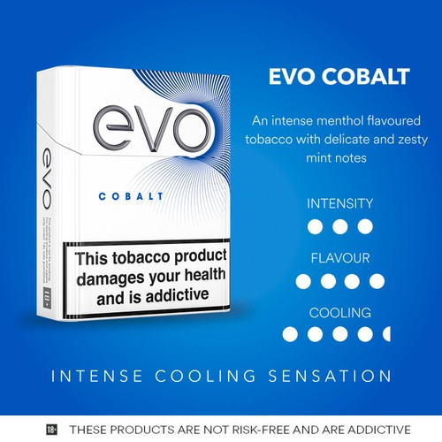 EVO Cobalt Tobacco Sticks Designed Exclusively For Heating 20 Pack