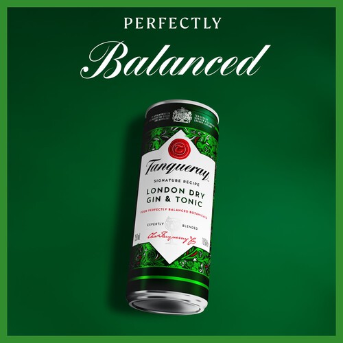 Tanqueray London Dry Gin and Tonic 6.5% vol Premix Can