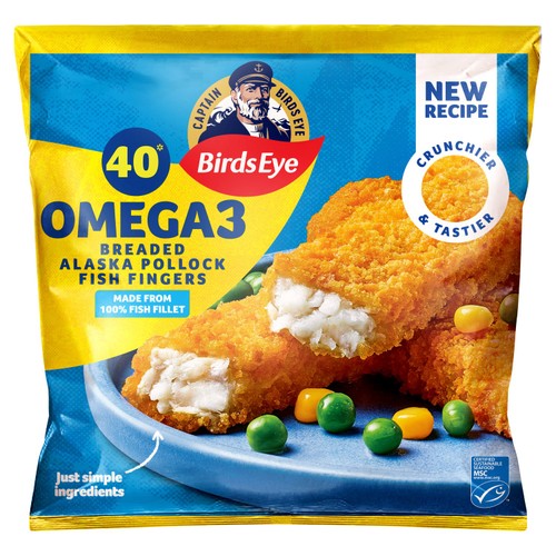 Birds Eye 40 Breaded Omega 3 Fish Fingers    1.12kg