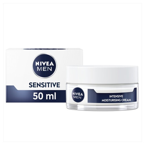 NIVEA MEN Sensitive Intensive Face Moisturiser Cream Gel 