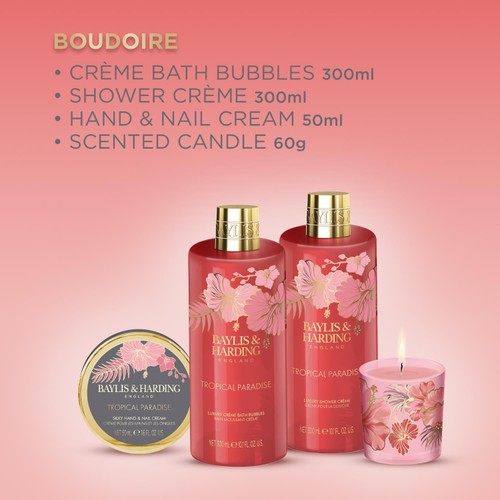 Baylis & Harding Boudoire Gift Wrapped Candlelit Gift Set