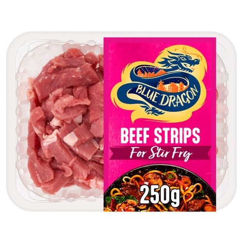 Blue Dragon British Beef Strips For Stir Fry 250g