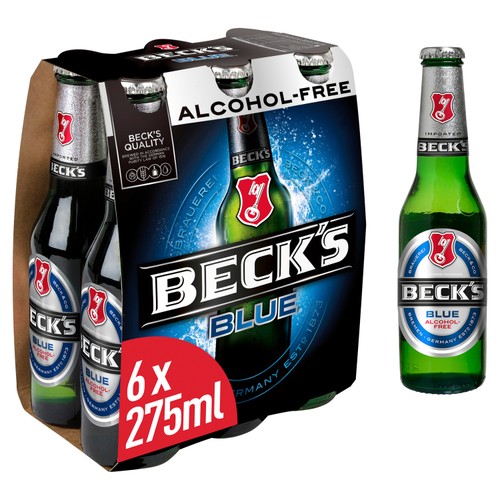 Beck's Blue Alcohol-Free Beer Bottles 6x275ml