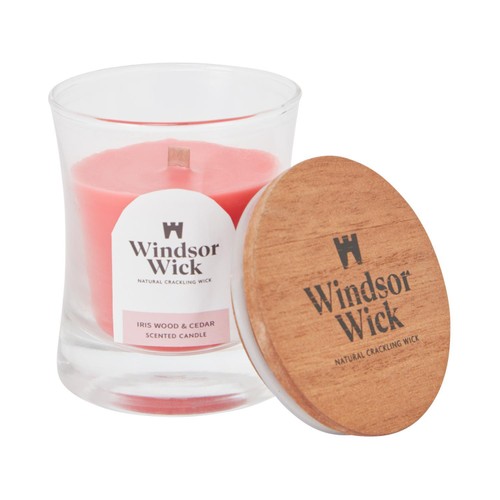 Home Style Windsor Wick Cracking Wooden Wick Mini Candle Iris Wood