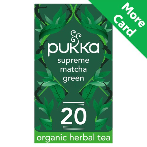 Pukka Supreme Matcha Green Organic Fair Herbal Tea 20 Sachets