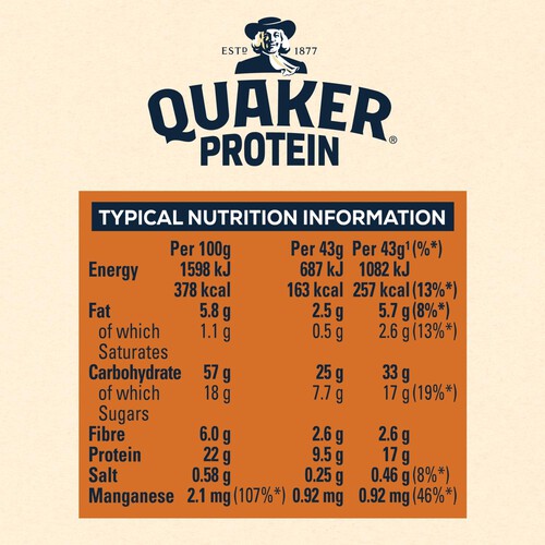 Quaker High Protein Peanut Butter Porridge Sachets Oat So Simple 