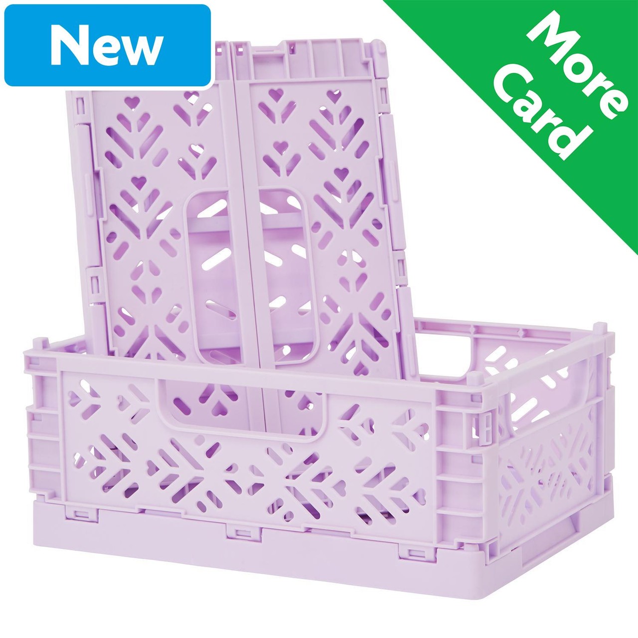Nutmeg Home Lilac Folding Storage Crates - 2 pack
