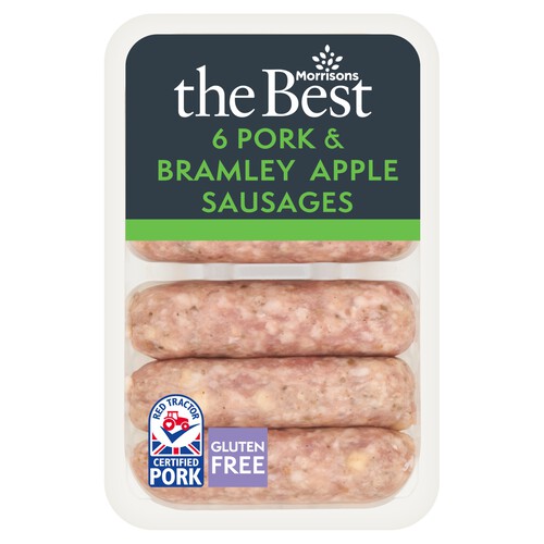 Morrisons The Best 6 Thick Pork & Bramley Apple Sausages