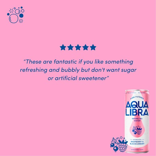 Aqua Libra Sparkling Water Raspberry & Blackcurrant 