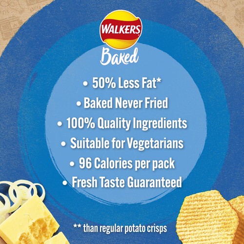 Walkers Baked Cheese & Onion Snacks Crisps 