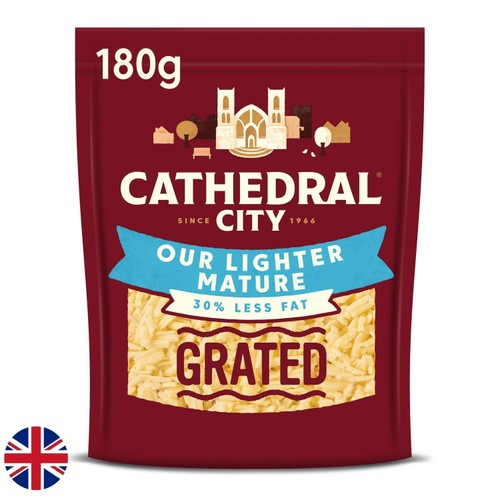Cathedral City British Grated Lighter Cheddar Cheese 180g