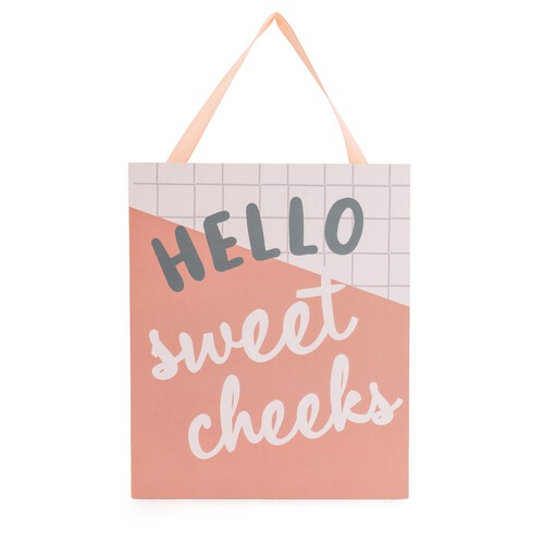 Morrisons Wooden Plaque Sweet Cheeks