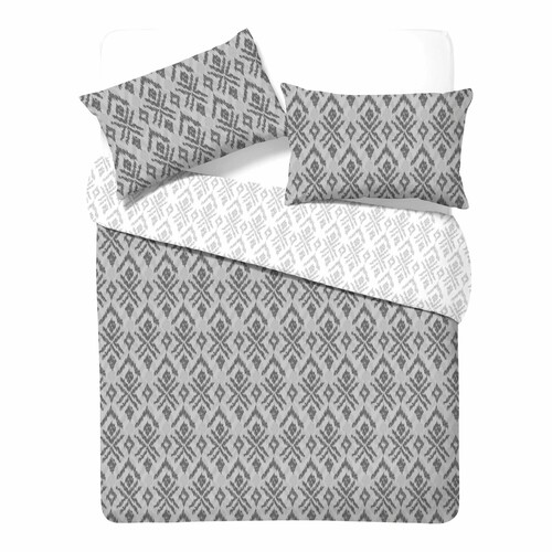 Nutmeg Home Easy Care Mono Ikat Duvet Set King