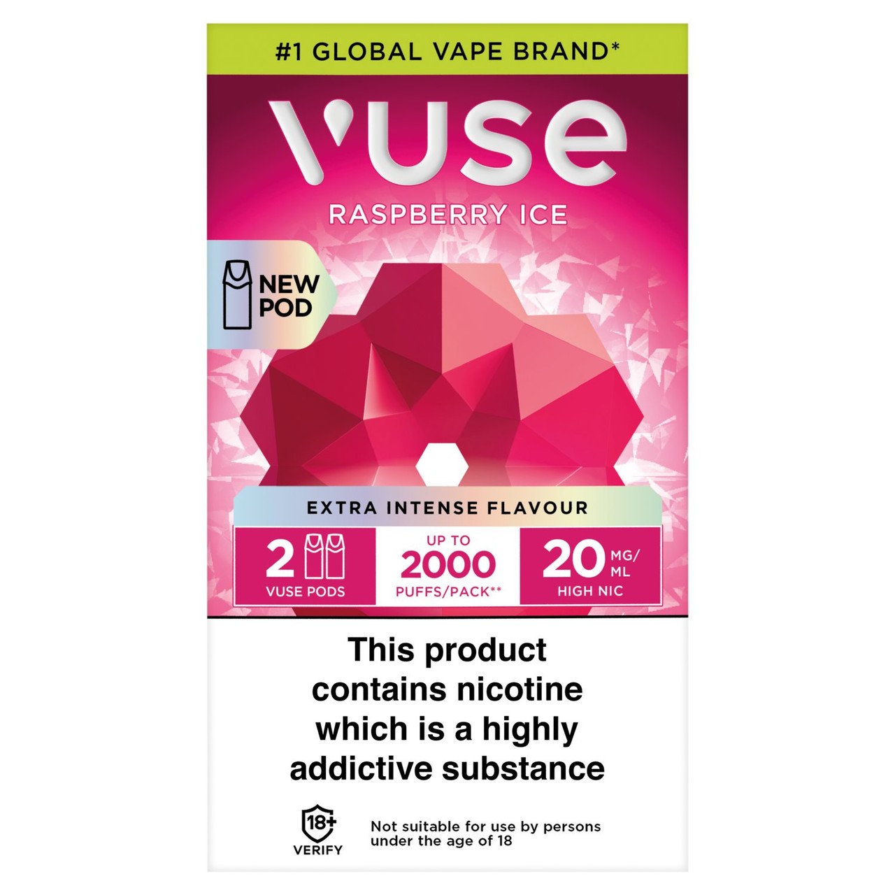 Vuse Pod Refills Raspberry Ice 20mg