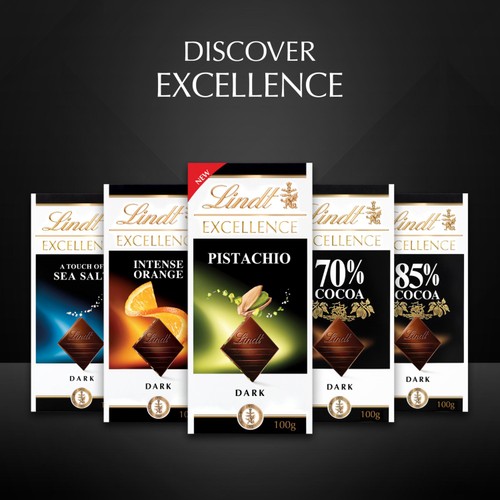 Lindt Excellence Dark Chocolate Pistachio 