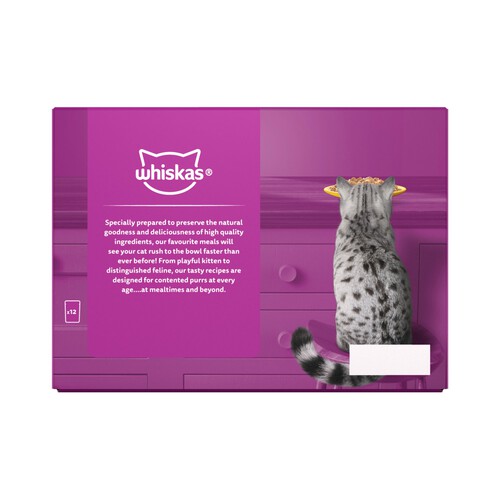 Whiskas 1+ Poultry Feasts Adult Wet Cat Food Pouches in Jelly