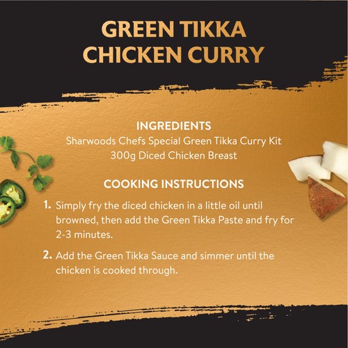 Sharwood's Chef Special Green Tikka Curry Sauce Meal Kit  250g