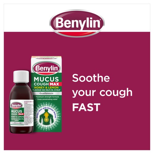 Benylin Mucus Cough Max Honey & Lemon Syrup 