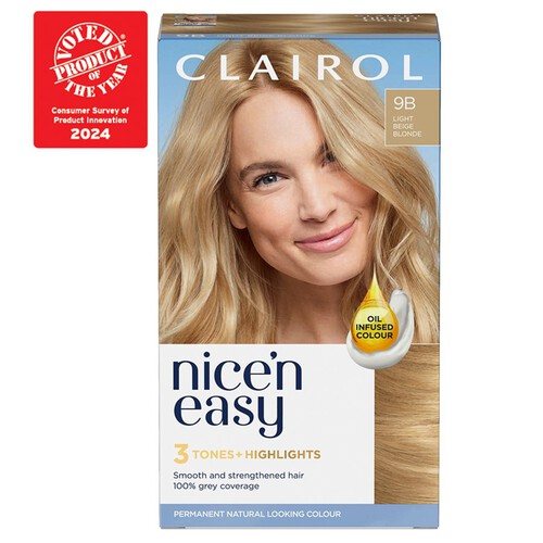 Clairol Nice'n Easy Creme Permanent Hair Dye - 9b Light Beige Blonde