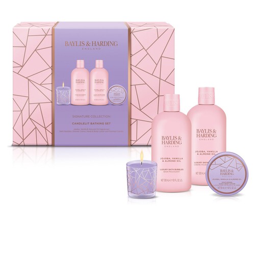 Baylis & Harding Jojoba, Vanilla & Almond Oil Candle Gift Set