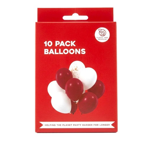 Red & White Latex Balloons