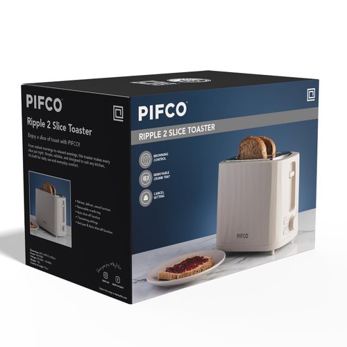 Pifco Ripple White Toaster