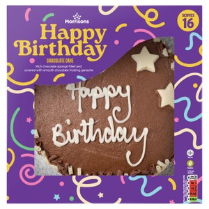 Morrisons Happy Birthday Chocolate Celebration Cake Serves 16