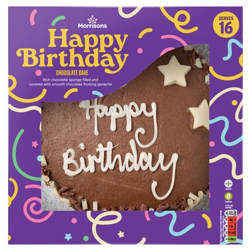 Morrisons happy birthday chocolate celebration cake