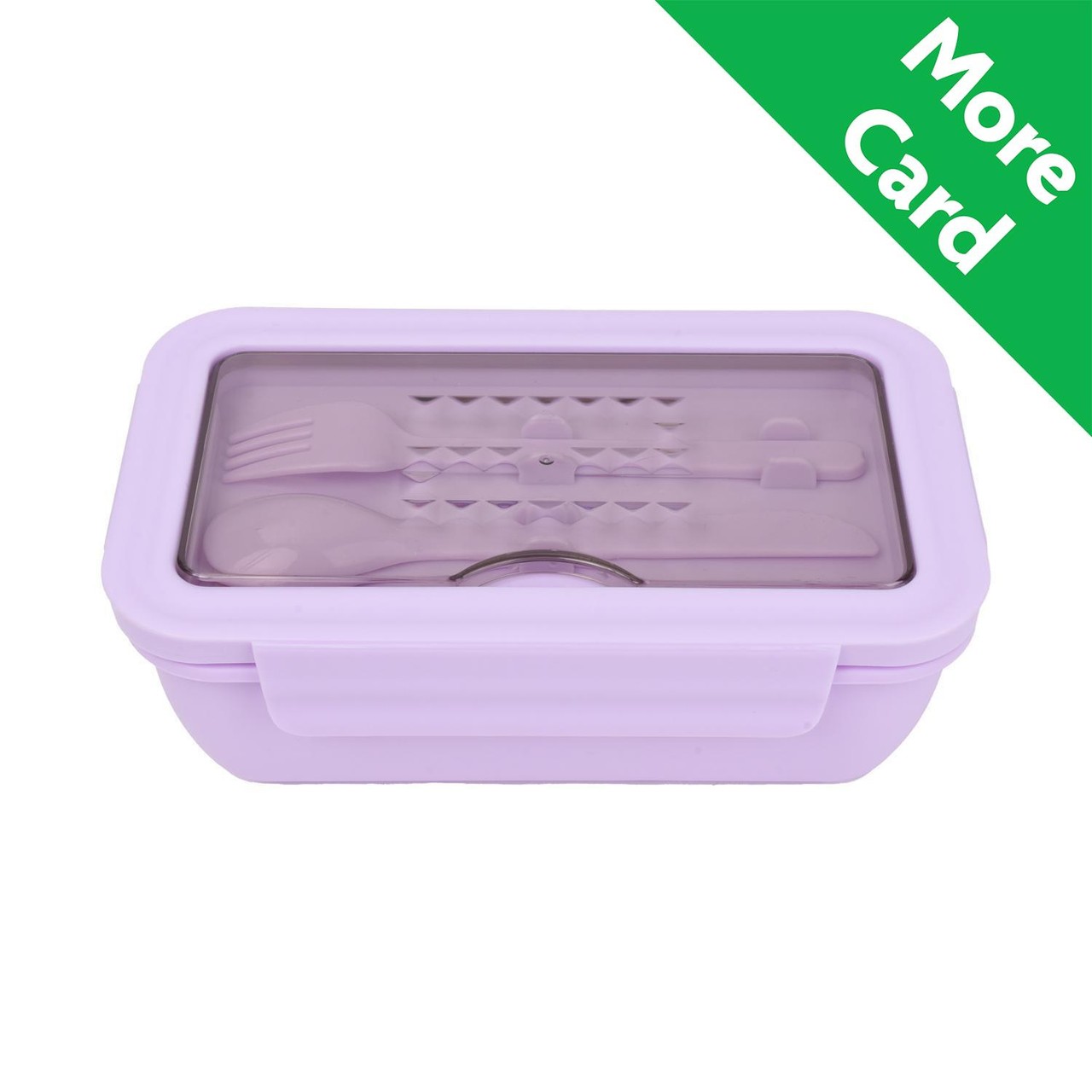Nutmeg Home Lunchbox With Cutlery Lilac
