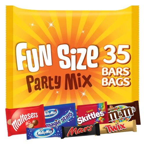 Fun Size Party Mix 35 Bars And Bags