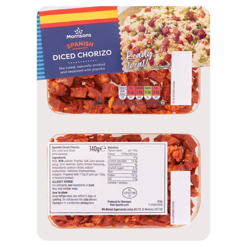 Morrisons Diced Spanish Chorizo