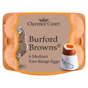 Clarence Court  Burford Brown 6 Medium Free Range Eggs