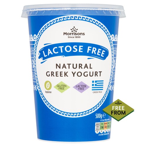 Morrisons Free From Natural Greek Yoghurt 