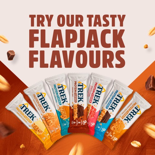 Trek Cocoa Oat Protein Flapjacks 3x50g
