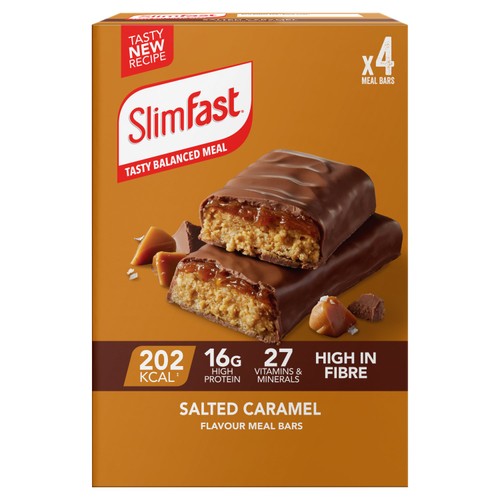 Slimfast Meal Replacement Bar Salted Caramel 4x60g