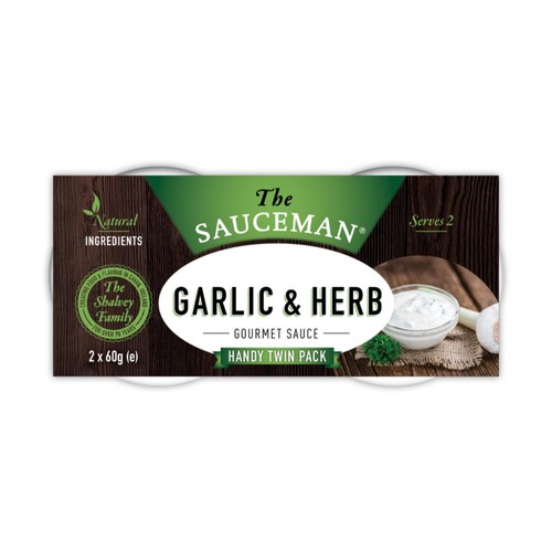 The Sauceman Garlic And Herb Dips 2x60g