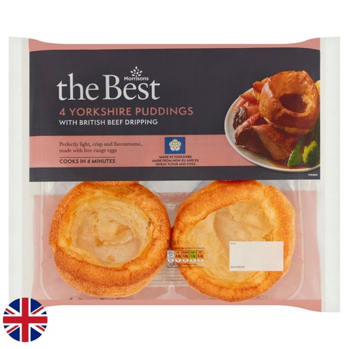 Morrisons The Best 4 Beef Dripping Yorkshire Puddings