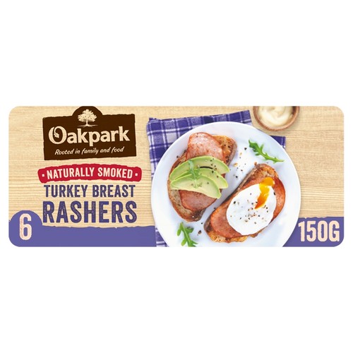 Oakpark naturally smoked turkey bacon rashers