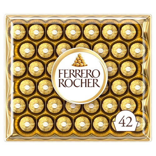 Ferrero Rocher Milk Chocolate Pralines Gift Box 42 Pieces