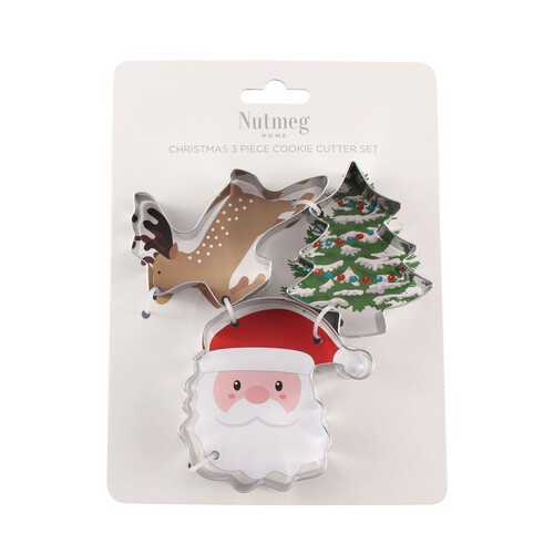 Nutmeg Home Christmas 3pc Cookie Cutter Set