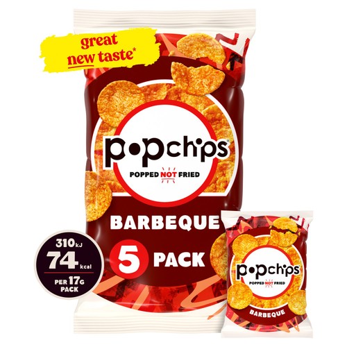 Popchips Barbecue Multipack Crisps 5 Pack
